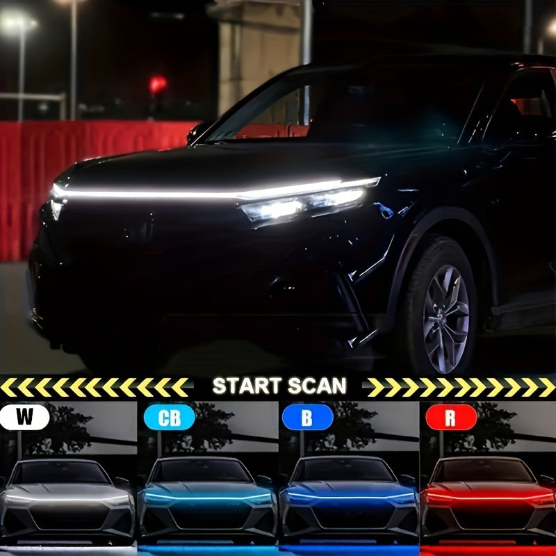 🔥🚗Dynamic Scan HoodBeam Kit- 49% OFF! Light up your hood with hypnotic smooth scanning effects! ✨🚗