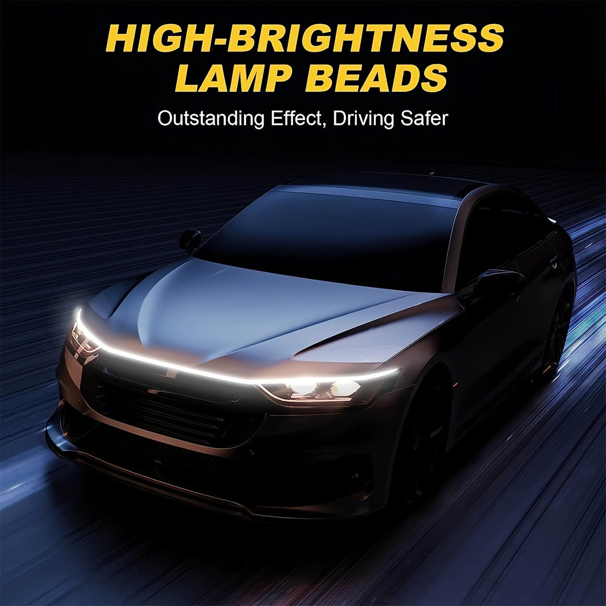 🔥🚗Dynamic Scan HoodBeam Kit- 49% OFF! Light up your hood with hypnotic smooth scanning effects! ✨🚗
