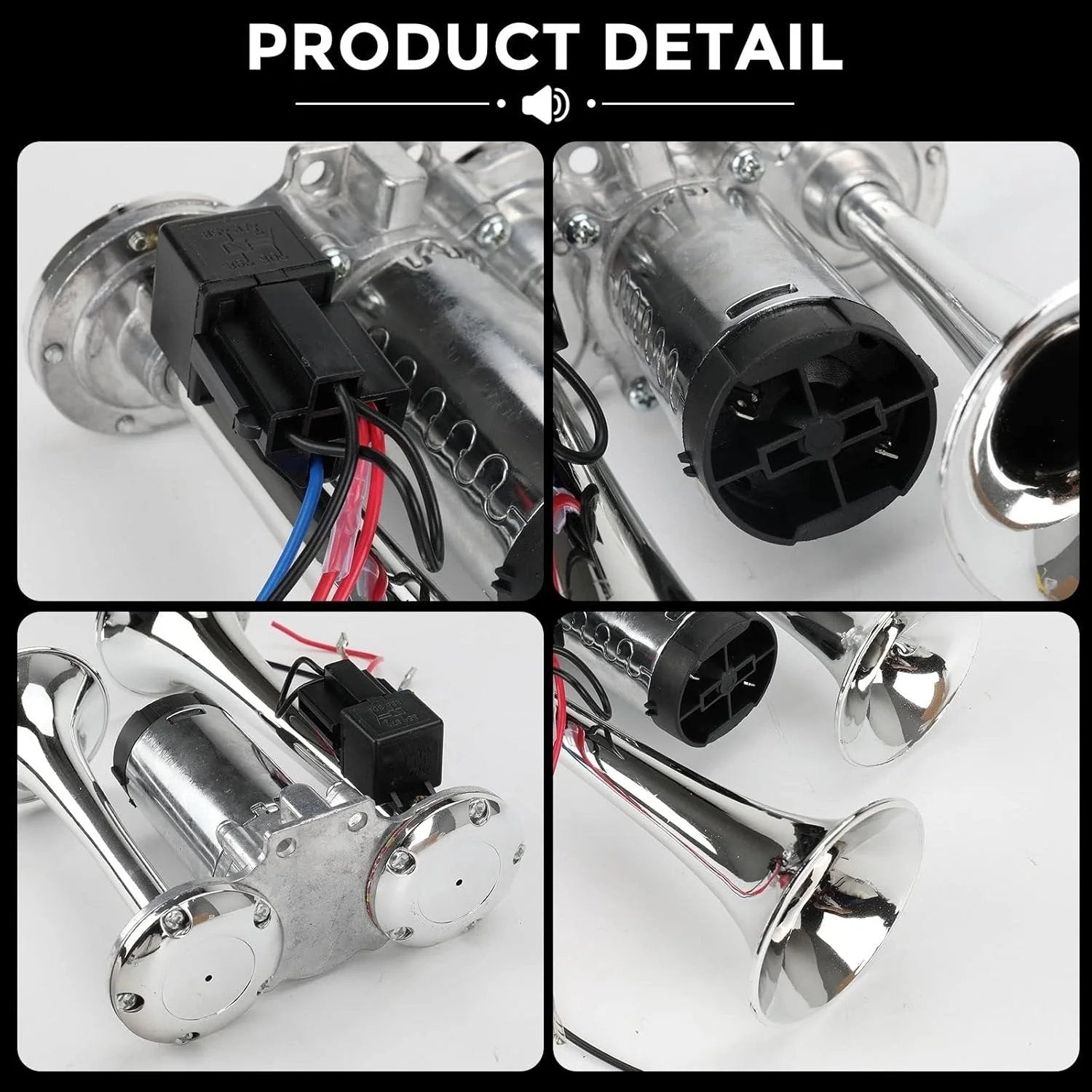 🚗🔧2026 Upgraded 12V Dual Air Horn Kit – 130DB Super Loud Dual Horn with Compressor for Cars, Trucks, SUVs, Boats & More