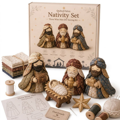 ✨ Bring the Story of Christmas to Life: DIY Patchwork Nativity Scene Sewing Kit✝️