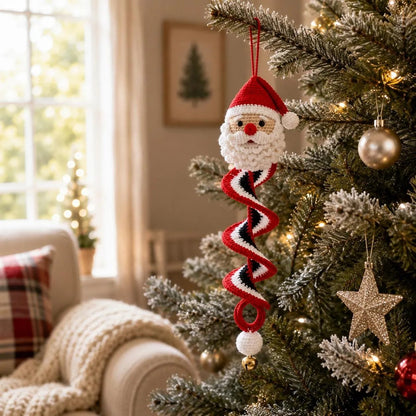 🔥 LAST DAY 49% OFF – ☃️ Crochet Snowman Spiral Ornament DIY Kit | Complete Beginner-Friendly Set with Soft Yarn, Crochet Hook, Festive Beads, Snowflakes & Step-by-Step Guide 🧶🎄✨