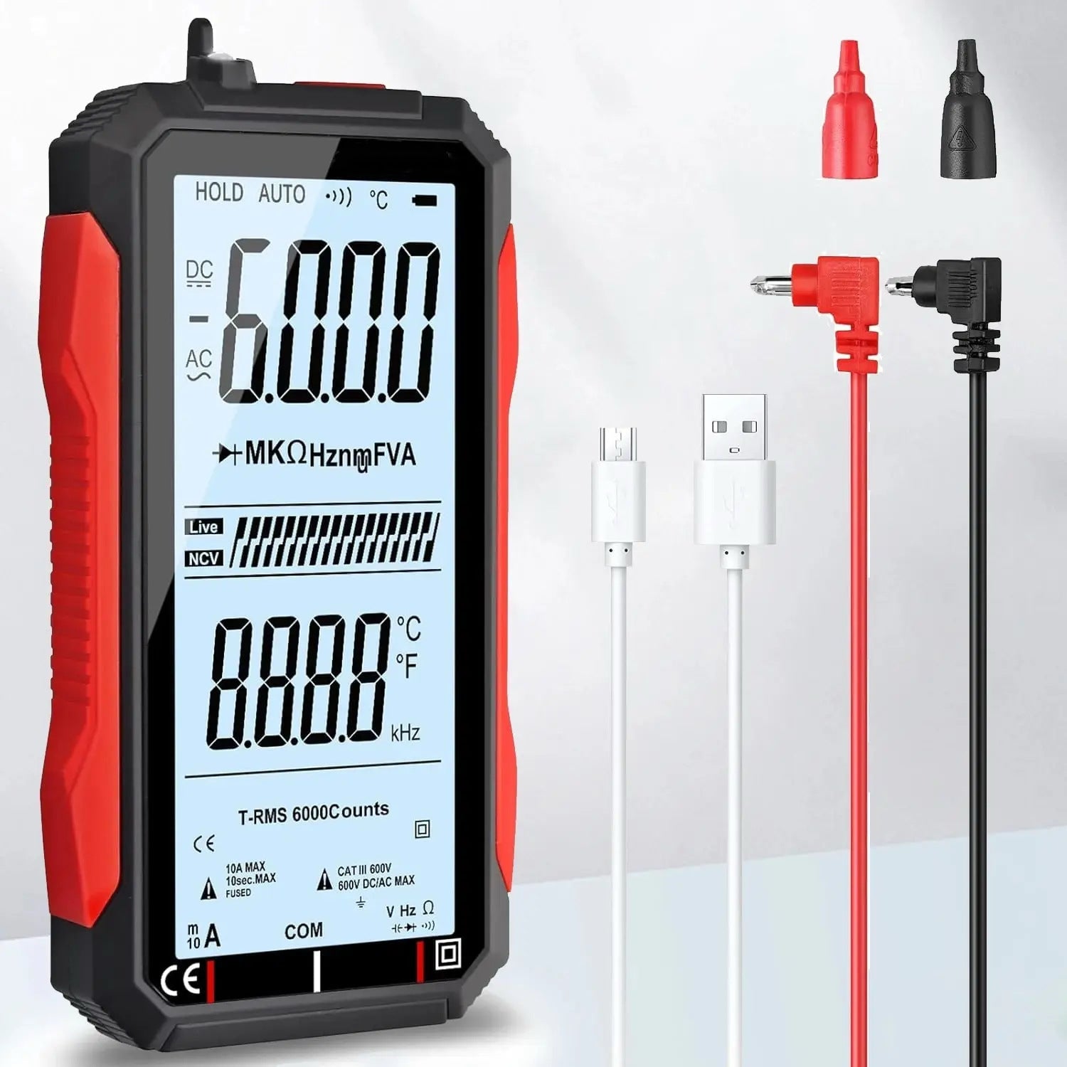 🧰Fully Automatic True RMS (TRMS) 6000 Count Digital Voltmeter