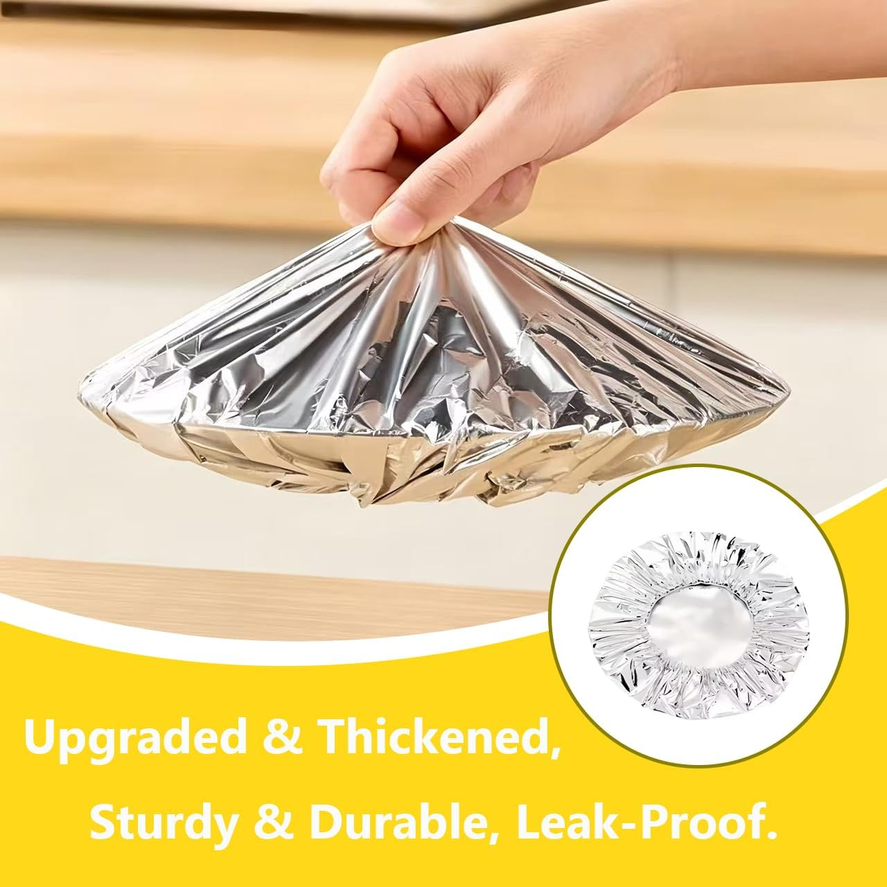 Portable Microwave Safe Aluminum Foil Food Covers Easy Fold for Travel Picnics and Offices Use Aluminum Foil Food Cover