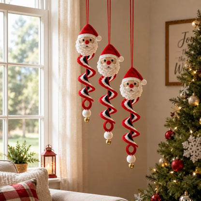 🔥 LAST DAY 49% OFF – ☃️ Crochet Snowman Spiral Ornament DIY Kit | Complete Beginner-Friendly Set with Soft Yarn, Crochet Hook, Festive Beads, Snowflakes & Step-by-Step Guide 🧶🎄✨