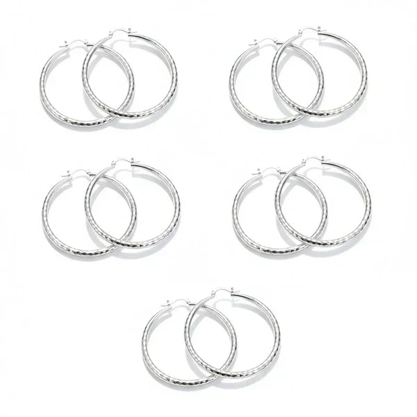 🎉 BUY 1 GET 1 FREE 🎁 Diamond-Cut Hoop Earrings for Women – Elegant, Sparkling 💎ond-Cut Hoop Earrings for Women