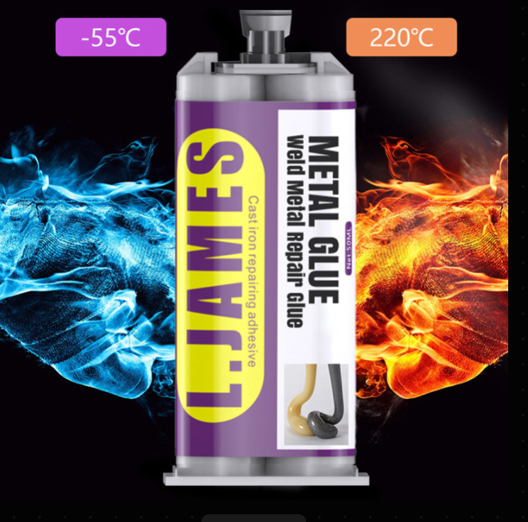 🔥Hot Sale 49% OFF🔥 Metal Weld Repair Glue – 2-Part Epoxy, Waterproof, Heat-Resistant, Drillable 🔧