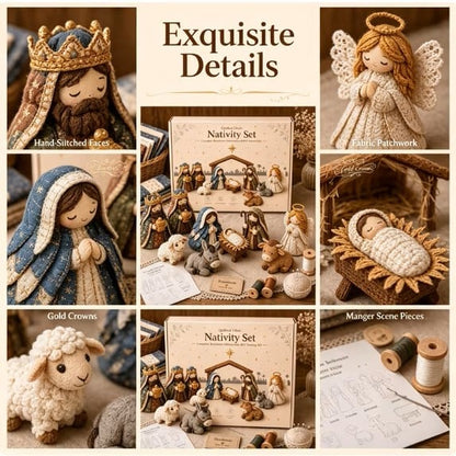 ✨ Bring the Story of Christmas to Life: DIY Patchwork Nativity Scene Sewing Kit✝️