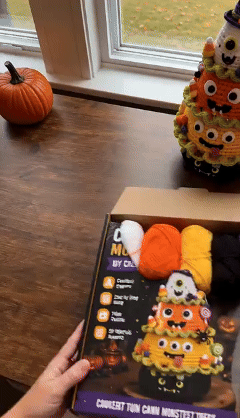 👻Halloween Tree DIY Crochet Kit 🧶| ✨All-In-One Kit for a Layered 7-Inch Spooky Tabletop Decoration