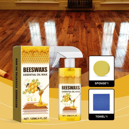 Beeswax-Wood-Polish-Spray 120ml | Natural Shine & Protection for Furniture, Floors, Cabinets – Non-Greasy, Anti-Dust Finish
