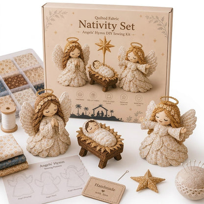 ✨ Bring the Story of Christmas to Life: DIY Patchwork Nativity Scene Sewing Kit✝️