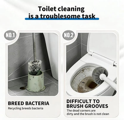Toilet Scrubber Kit with Self-Cleaning Disposable Pads