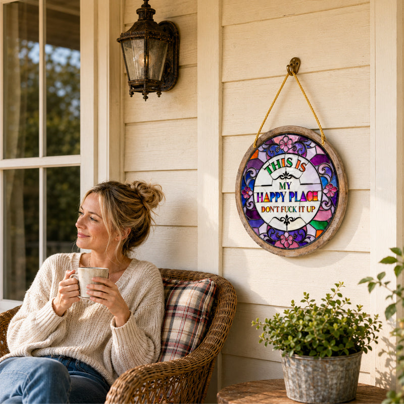 This Is My Happy Place Hanging Sign