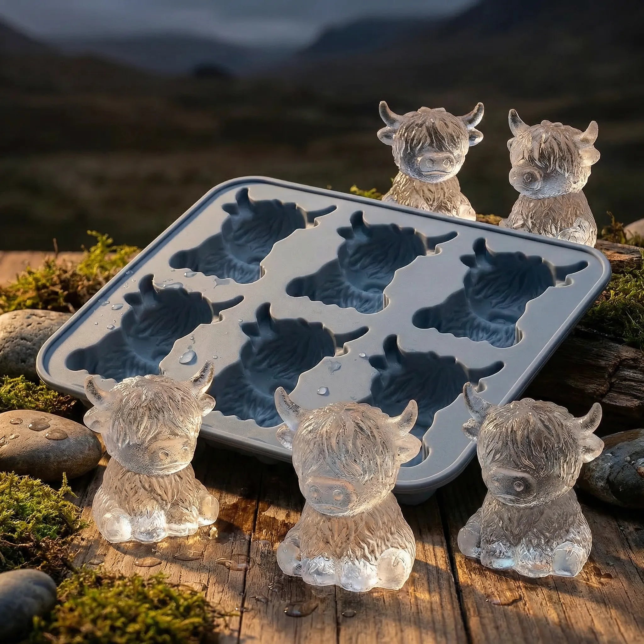 🔥🐮Mini Highland Cow Ice Cube Mold – Cute 3D Ice for Drinks, Parties & Gifts