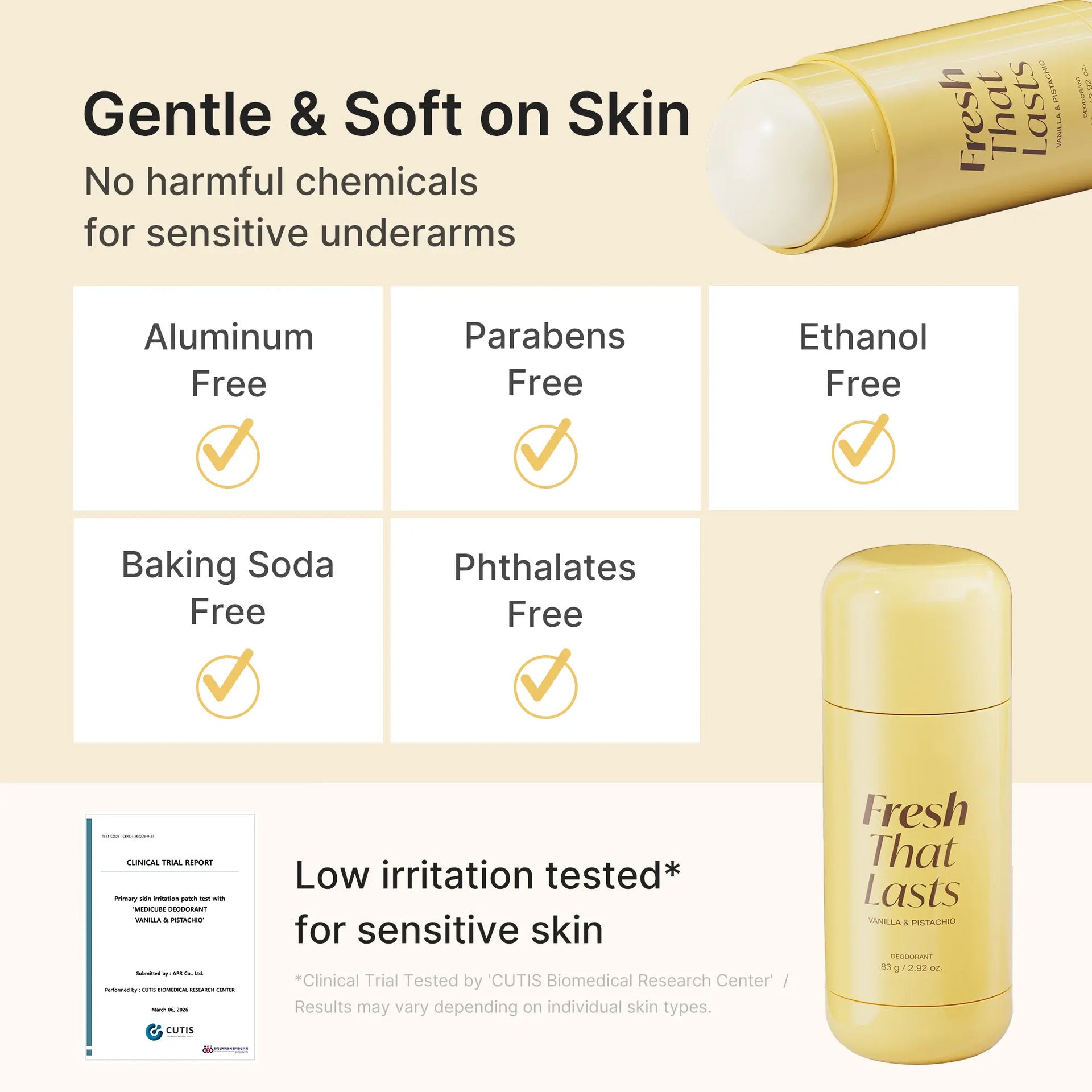 Deodorant & Antiperspirant Balm – Vanilla & Pistachio