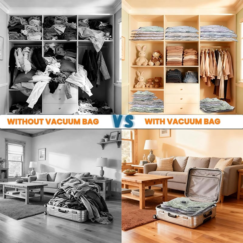 🔥Cordless Travel Vacuum Storage Compression Bag Set