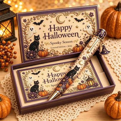 🎃 Halloween Whimsical Pen Gift Set | Decorative Pen, Keepsake Card & Luxury Gift Box, 3 Limited‑Edition Designs ✨