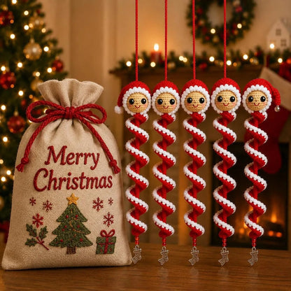 🔥 LAST DAY 49% OFF – ☃️ Crochet Snowman Spiral Ornament DIY Kit | Complete Beginner-Friendly Set with Soft Yarn, Crochet Hook, Festive Beads, Snowflakes & Step-by-Step Guide 🧶🎄✨