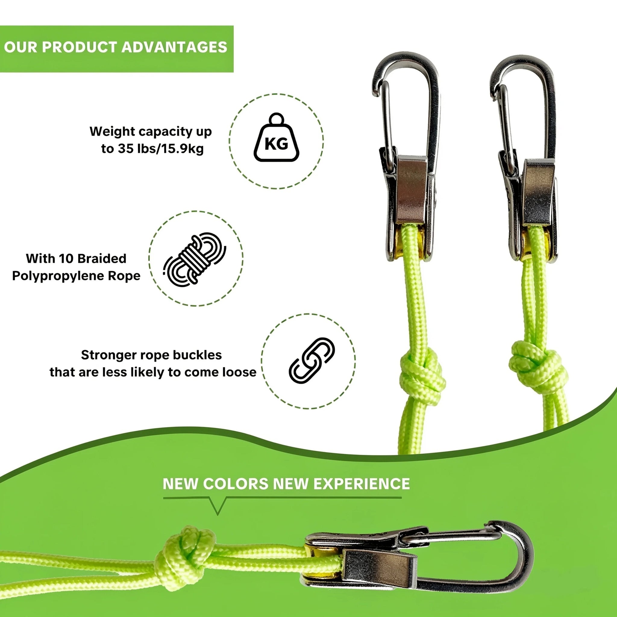 Multi Function Retractable Buckle Rope for Camping Hiking and Outdoor Use