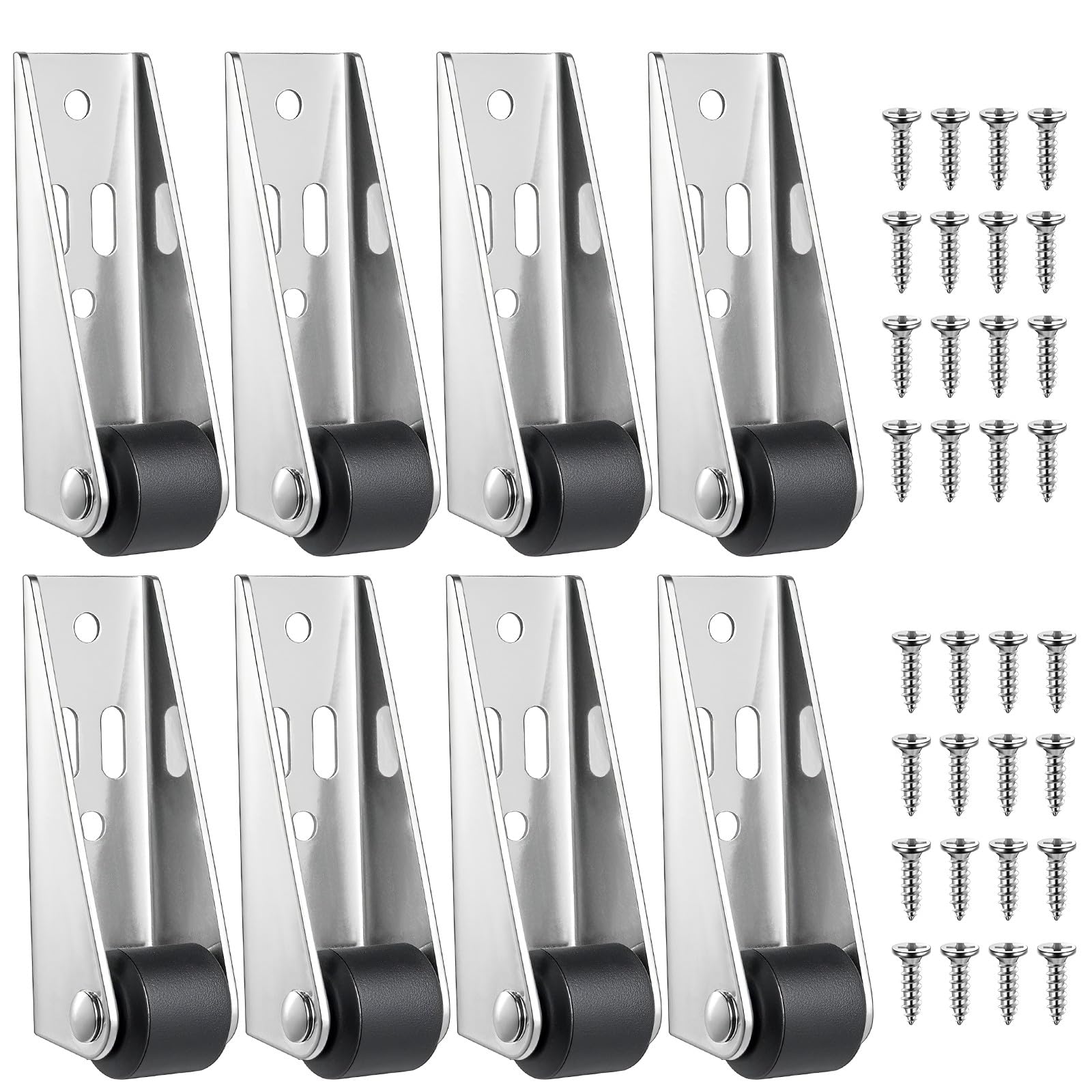 8-Pack Mini Rigid Caster Wheels for Furniture and Door Sinking Repair