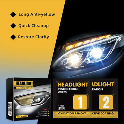 📢📢Buy 5 get 5 free⏰2-Step Car Headlight Restoration Wipe Kit