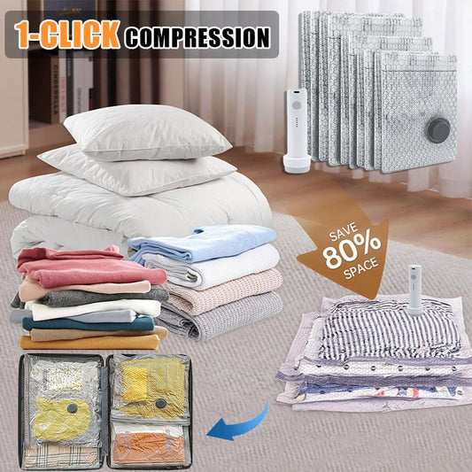 🔥Cordless Travel Vacuum Storage Compression Bag Set
