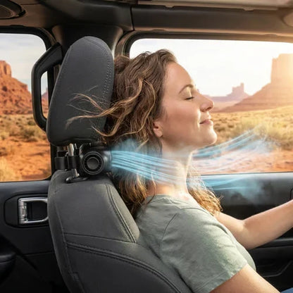 ❄️ Professional Grade Stealth Car Seat Fan-  Invisible Cooling Comfort For Every Drive🚗