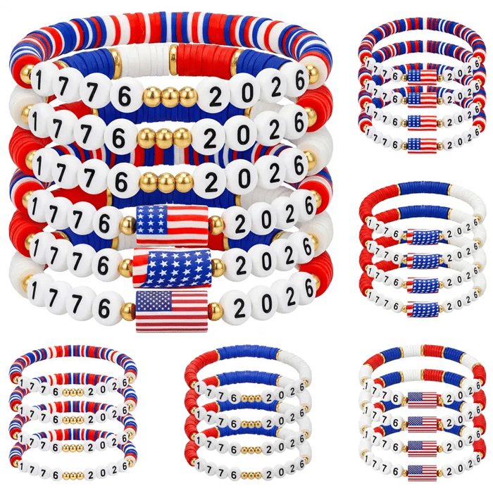 USA 250th anniversary flag bracelet