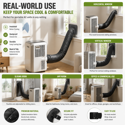🥳2026 HOT SALE❄️🛡️ AC Pipe Insulation Cover – Zipper closure, reusable. Protects pipes & adds a clean look. Easy to install. A simple home upgrade! 🏠✨