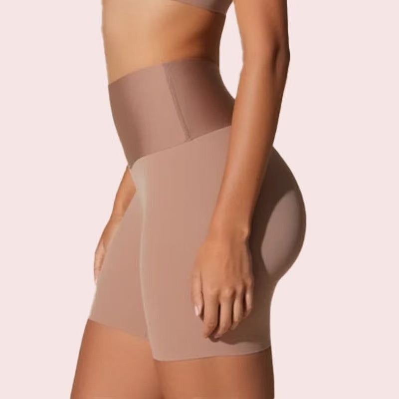High-Waisted Shaping Underwear: Tummy-Tucking, Butt-Lifting, Body-Sculpting Pants for Women—Nude-Look “Shark Pants” That Can Be Worn as Outerwear—Cycling 3/4-Length Pants