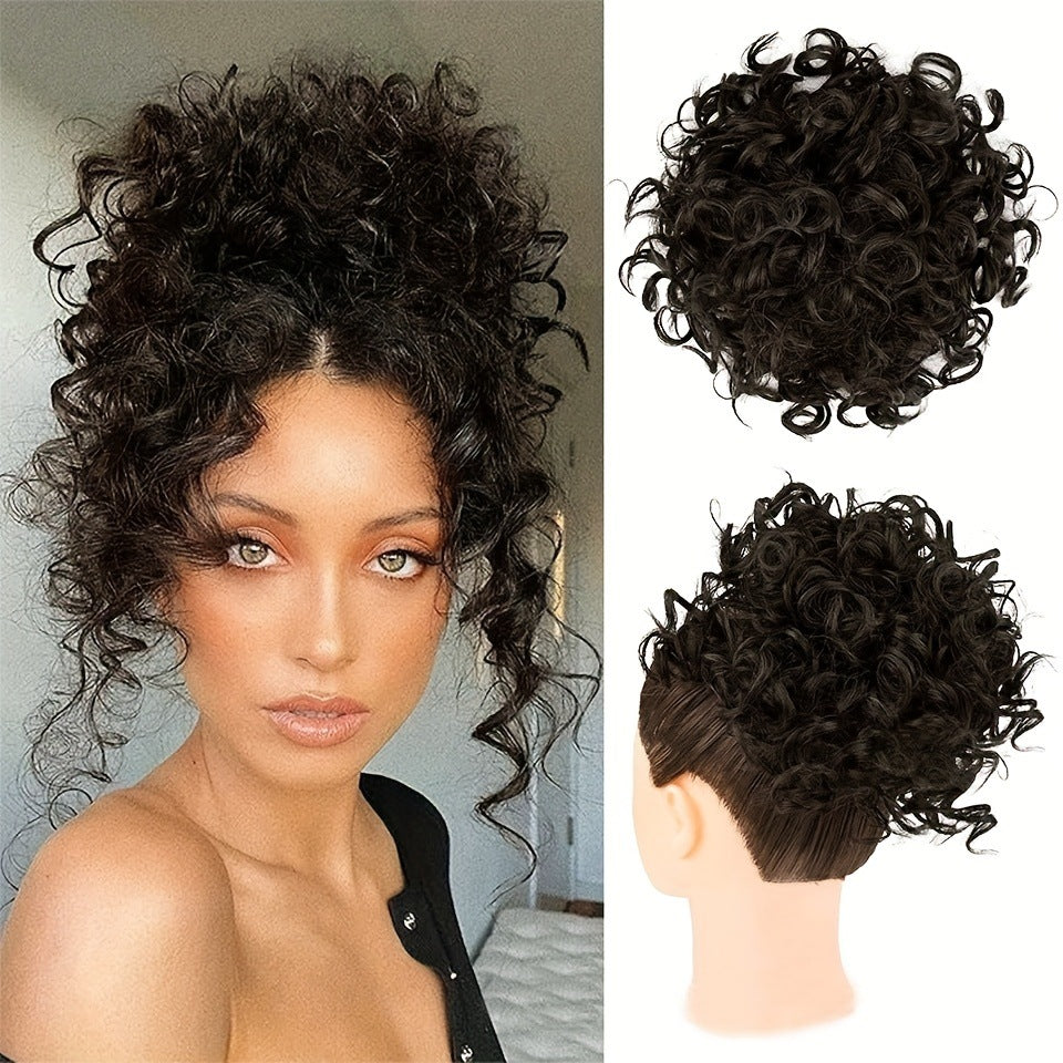 🎁2026 New Arrivals 48% OFF💥Short, curly hairpiece – Chignon with elastic drawstring