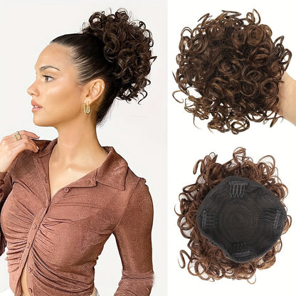 🎁2026 New Arrivals 48% OFF💥Short, curly hairpiece – Chignon with elastic drawstring