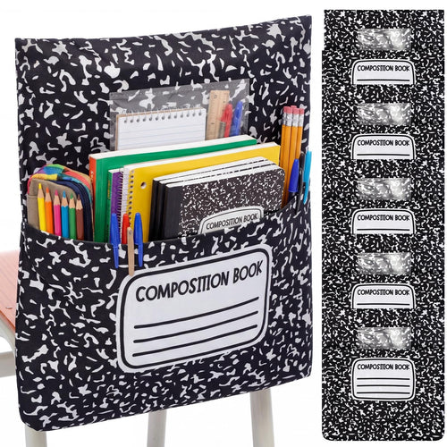 🌈 Classroom Chairback Storage Pockets with Name Slots✏️📚