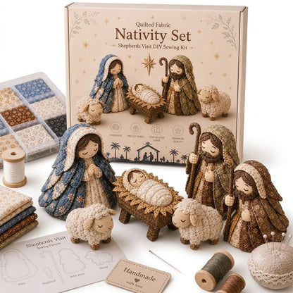 ✨ Bring the Story of Christmas to Life: DIY Patchwork Nativity Scene Sewing Kit✝️