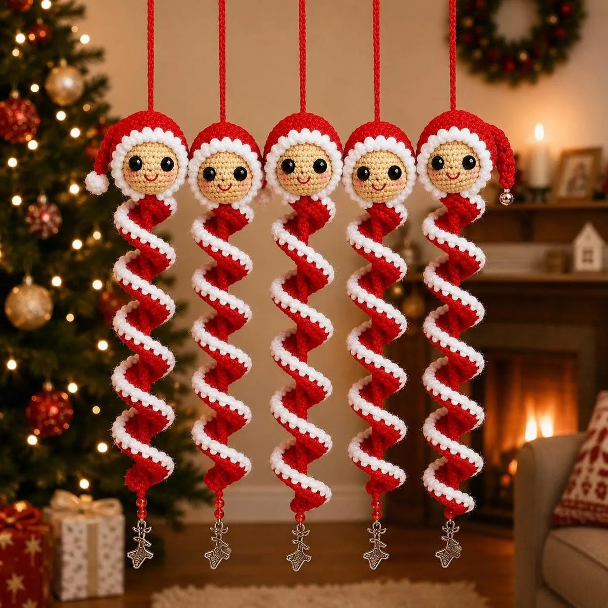 🔥 LAST DAY 49% OFF – ☃️ Crochet Snowman Spiral Ornament DIY Kit | Complete Beginner-Friendly Set with Soft Yarn, Crochet Hook, Festive Beads, Snowflakes & Step-by-Step Guide 🧶🎄✨