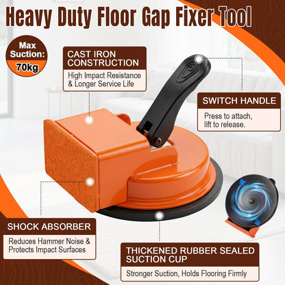 Heavy Duty Floor Gap Fixer Tools with Suction Cup & 5 Non-Slip Pads