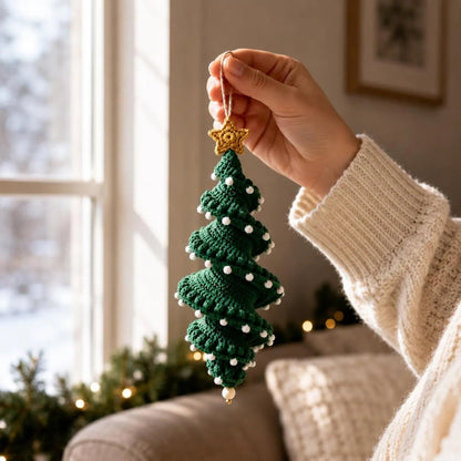 🔥 LAST DAY 49% OFF – ☃️ Crochet Snowman Spiral Ornament DIY Kit | Complete Beginner-Friendly Set with Soft Yarn, Crochet Hook, Festive Beads, Snowflakes & Step-by-Step Guide 🧶🎄✨