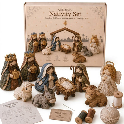 ✨ Bring the Story of Christmas to Life: DIY Patchwork Nativity Scene Sewing Kit✝️