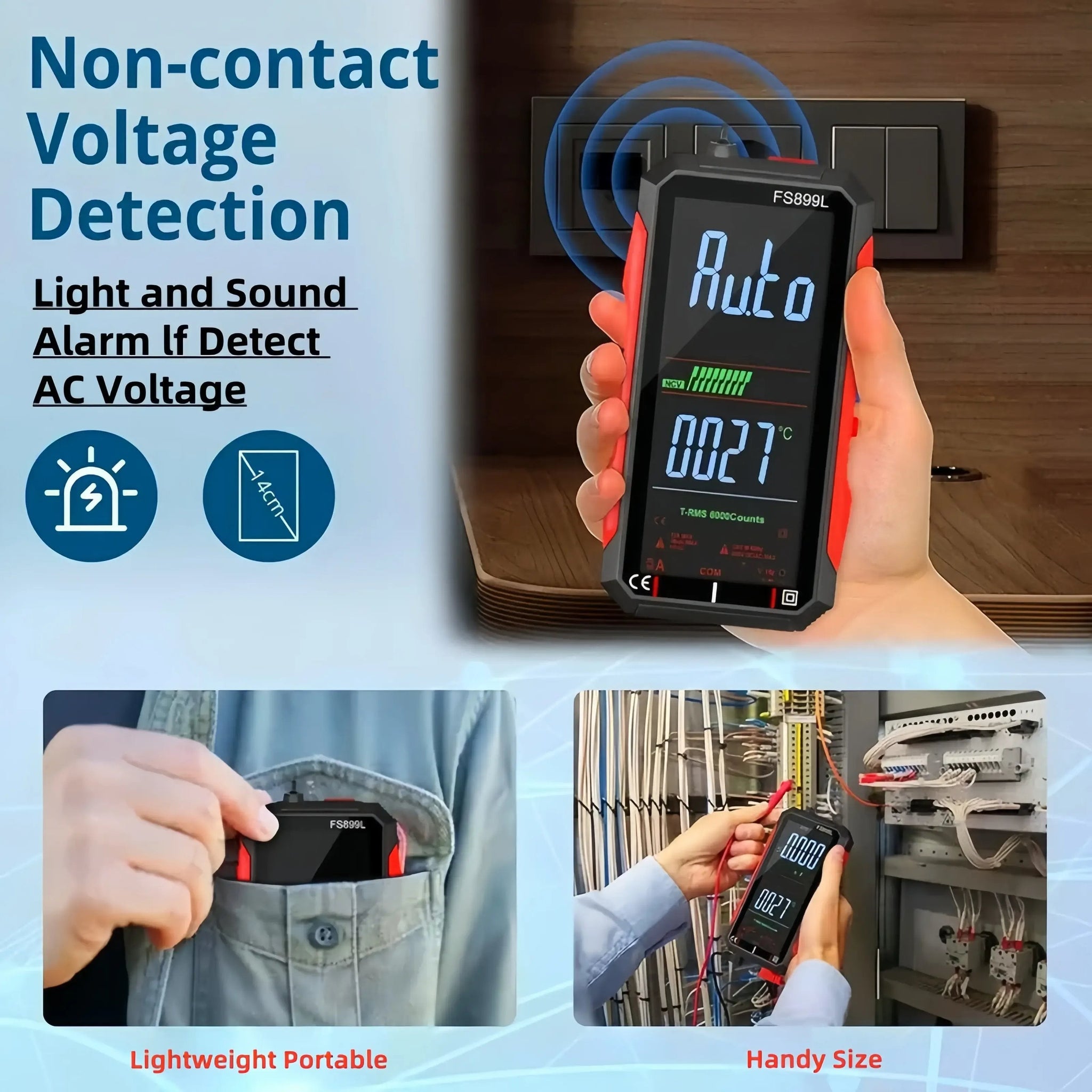 🧰Fully Automatic True RMS (TRMS) 6000 Count Digital Voltmeter