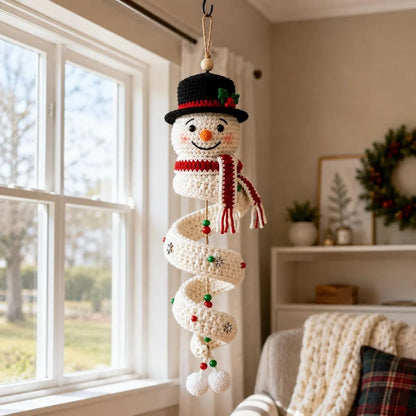 🔥 LAST DAY 49% OFF – ☃️ Crochet Snowman Spiral Ornament DIY Kit | Complete Beginner-Friendly Set with Soft Yarn, Crochet Hook, Festive Beads, Snowflakes & Step-by-Step Guide 🧶🎄✨
