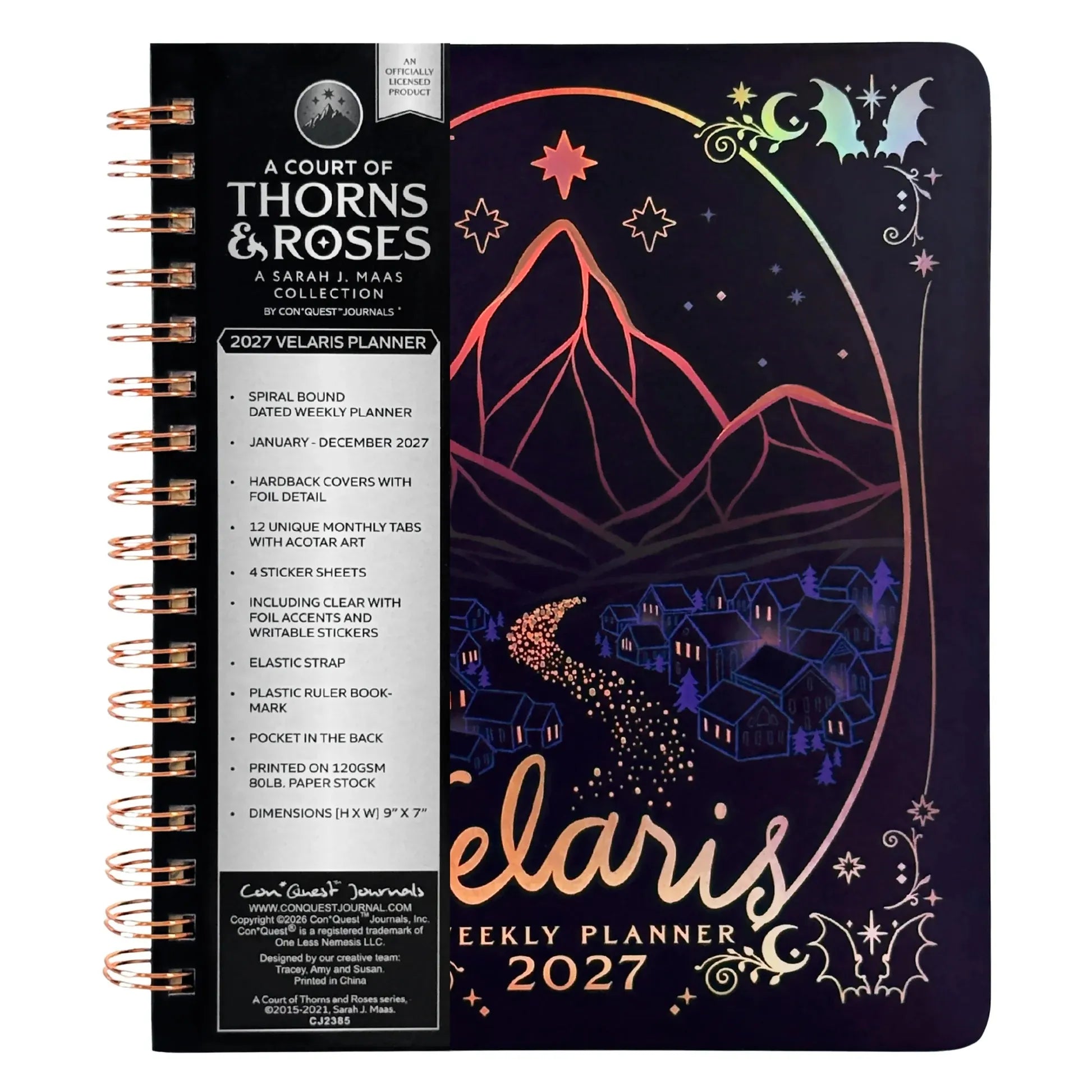🌙 A Court of Thorns and Roses: Velaris 2027 Weekly Planner ✨ Officially Licensed Fantasy Organizer