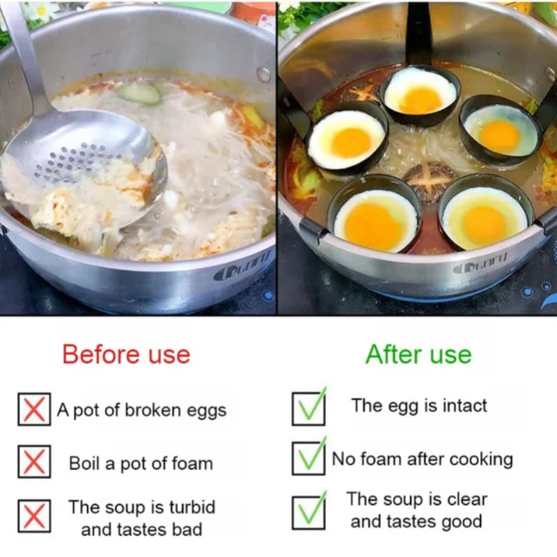 🎉2026 Sale — Over 31,000 Sold! 🥚 BUY 1 GET 1 FREE!  🍳 Hanging Ear Poached Egg Molds – Perfect Spa Eggs Every Time 🍳