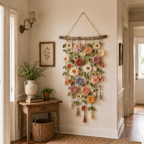 🌸Crochet Flower Wall Hanging Decor