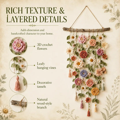 🌸Crochet Flower Wall Hanging Decor