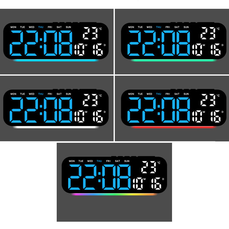 ⌚️LED Display Digital Alarm Clock with Date Temp Weekday