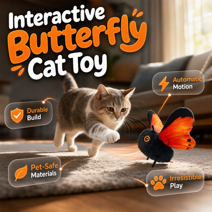 🦋🐱 Smart Sensing Flapping Butterfly Toy – 49% OFF! Motion-activated, realistic flight, interactive fun – keeps your cat engaged for hours. 🔥✨