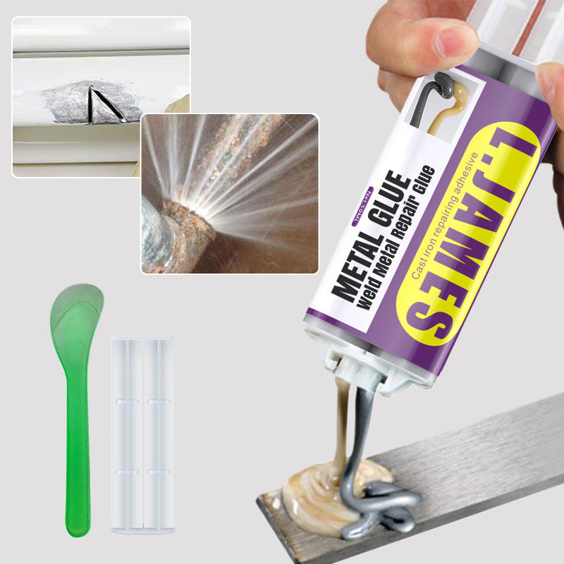 🔥Hot Sale 49% OFF🔥 Metal Weld Repair Glue – 2-Part Epoxy, Waterproof, Heat-Resistant, Drillable 🔧
