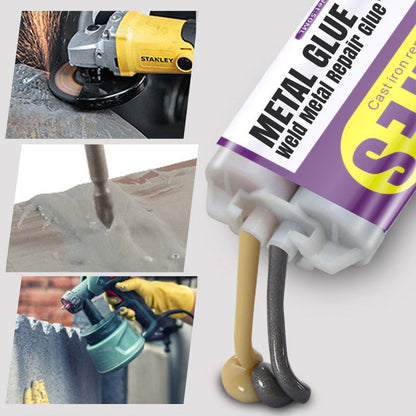 🔥Hot Sale 49% OFF🔥 Metal Weld Repair Glue – 2-Part Epoxy, Waterproof, Heat-Resistant, Drillable 🔧