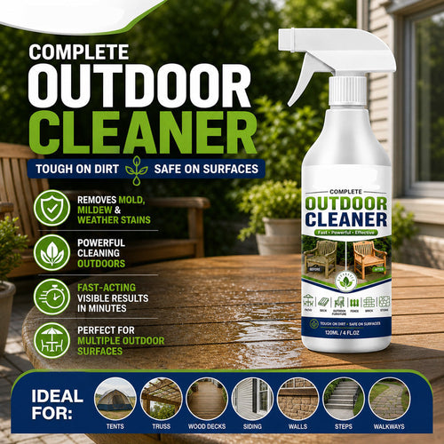🌿 LIMITED-TIME 48% OFF! Outdoor Surface Cleaner Spray, Fast Acting Stain Remover for Patio, Wooden Furniture & Outdoor Surfaces