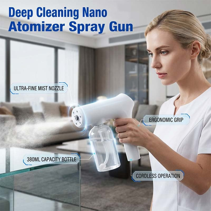 🥳2026 HOT SALE🥳💞50K+ SOLD!🚗🏠 49% OFF! Cordless Nano Spray Gun – Adjustable mist, no cord hassle. Perfect for disinfection & dusting. A cleaning essential! 🔫🌿